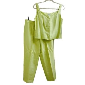 Vintage Loft Silk 2 Piece Set in Fresh Lime